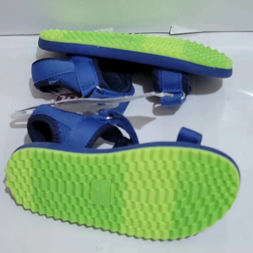 OshKosh B'gosh Boys Blue Hook &‎ Loop Sport Sandals - Machine Washable